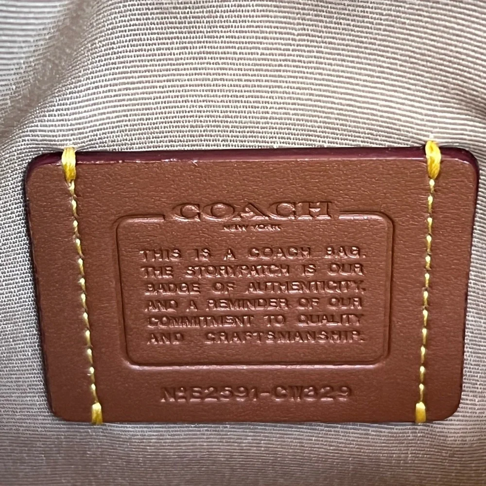 💰SOLD - CW329 - Coach Mini Rowan Crossbody Bag in Signature Canvas - Picture 9 of 13